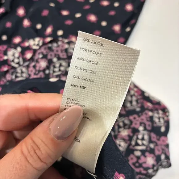 Free People Black Ruffle Trim Callico Skies Midi Dress Sz Medium - Picture 9 of 12